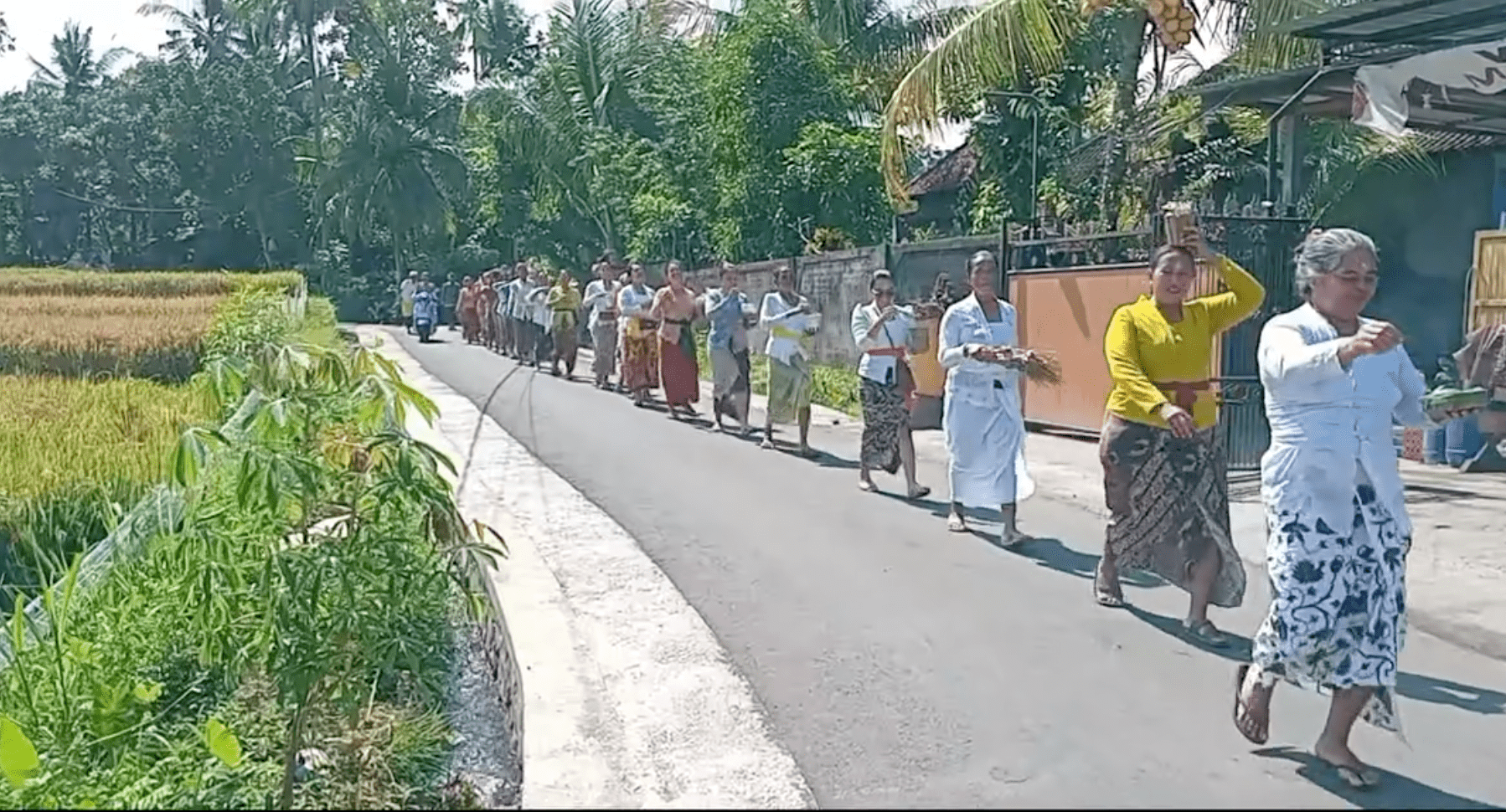 Warga RT 4 dan RT 5 Lingkungan Sangket Gelar Upacara Pecaruan dan Pelaspasan Jalan Pratu Subrata yang Baru Dihotmix